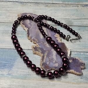 Elegant Purple Beaded Necklace
